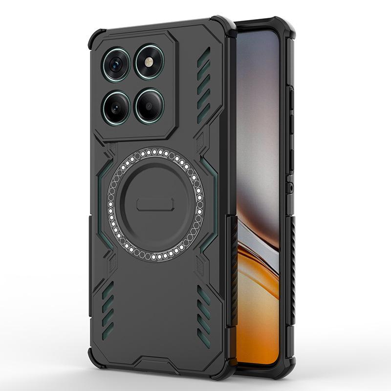 

Магнитный чехол-охладитель для Motorola Edge 60 Fusion, текстура Armor с теплоотводом, тонкий противоударный чехол для Moto Edge 60 Fusion Moto Edge 60 Fusion чёрный
