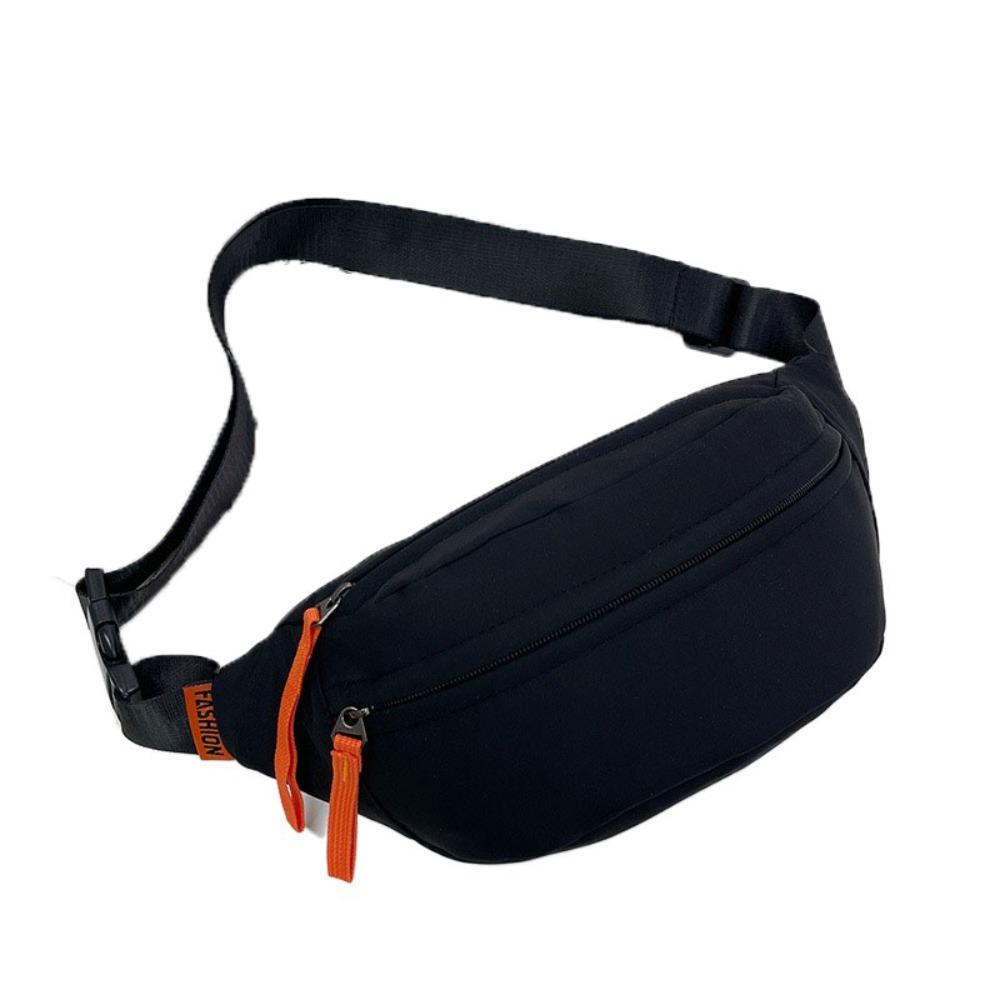 Multi-pocket Nylon Waist Bag Adjustable Shoulder Strap Diagonal Shoulder Bag Men Chest Bag  Male