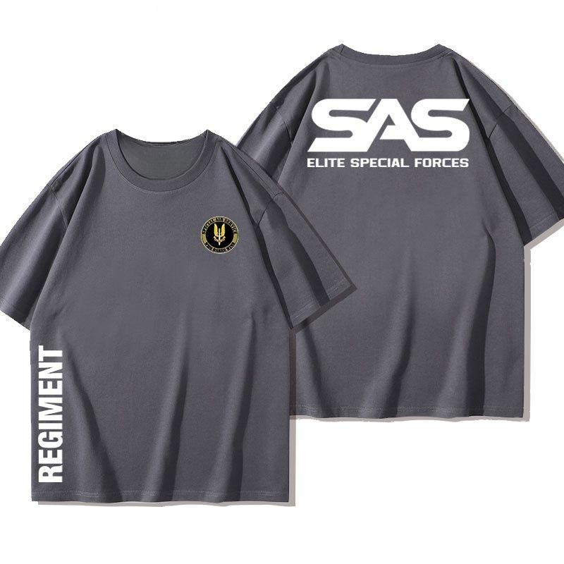 SAS British Special Air Service Tee Rainbow Six Tactical Cotton Military Short Sleeve T-Shirt Summer Men's Casual Comfort Top