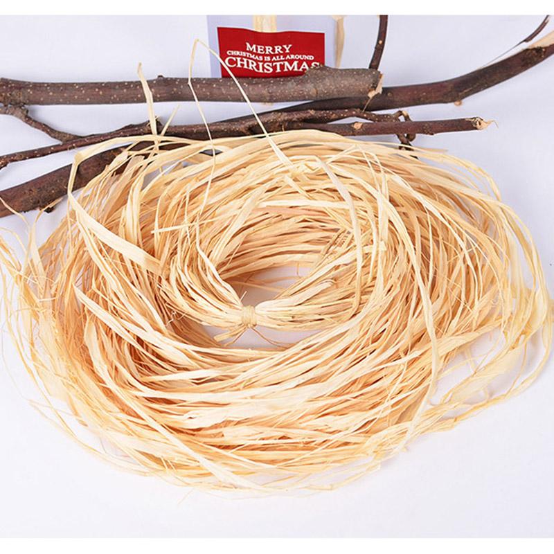 10m/bag Natural Raffia Rope DIY Craft Weaving or Bouquets Decor Wedding Event party Invitation Gift Wrap Ribbon Straw Rope