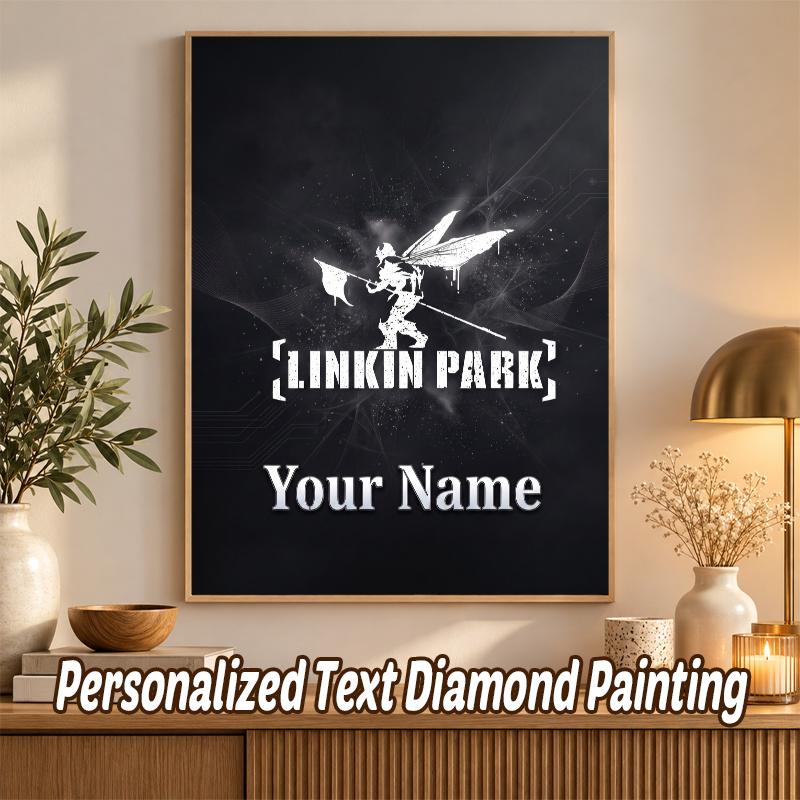 Linkin Park Custom Name Text 5D Diamond Painting Kit DIY Full Drill Diamond Art Decoration