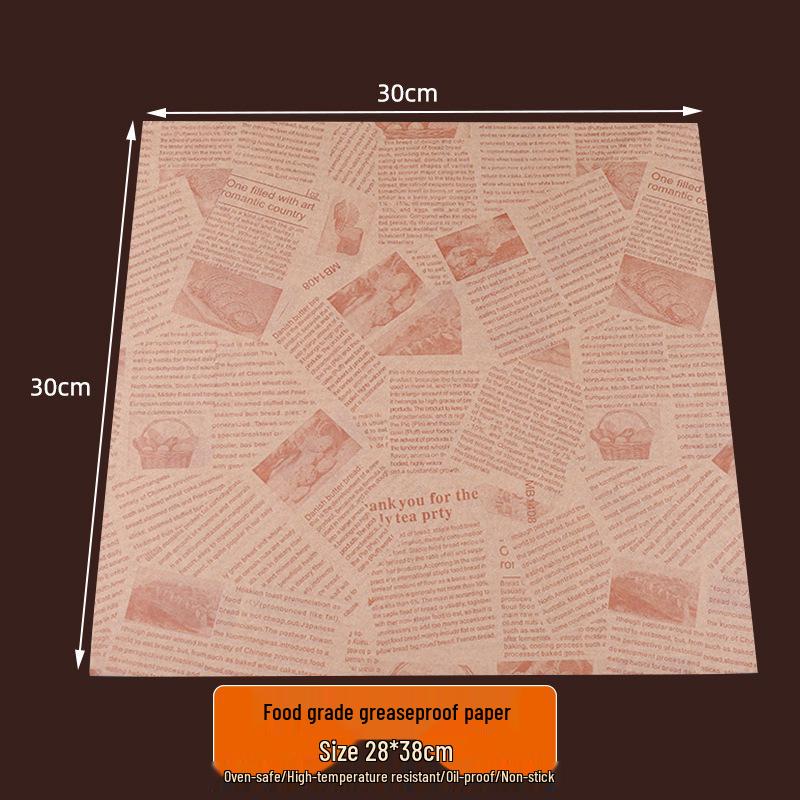 American Greaseproof Oil-Proof Food Grade Rectangular Paper Liner for Takeout Boxes and Snack Trays