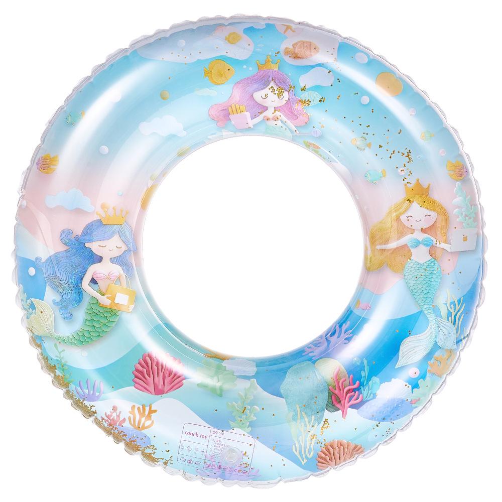 Xiaolü Thickened Sequin Mermaid Tail Swim Ring for Kids