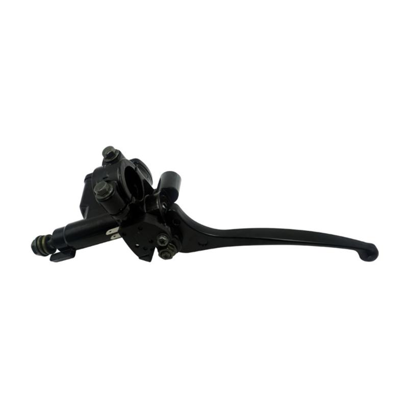 Front Brake Cylinder Lever Assembly for ZX50 AF17 AF18 AF27 AF28 AF34 AF35, Right Motorcycle Handlebar Control with Black Reservoir Housing