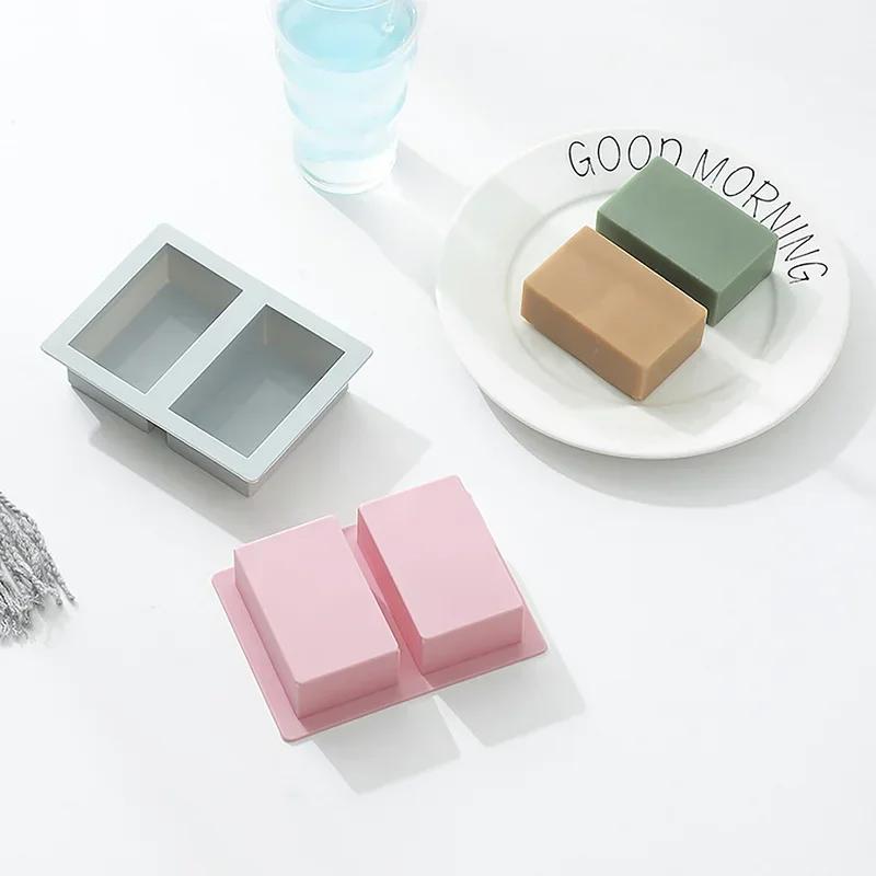Handmade Simple Handwork Kitchen Tools Accessories Soap Making DIY Silicone Soap Mold Square Shape Silicone Mould Cake Molds