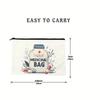 Canvas medicine bag,casual style,Beige zipper travel bag,ideal for toiletries, stationery organizing,ladies handbag