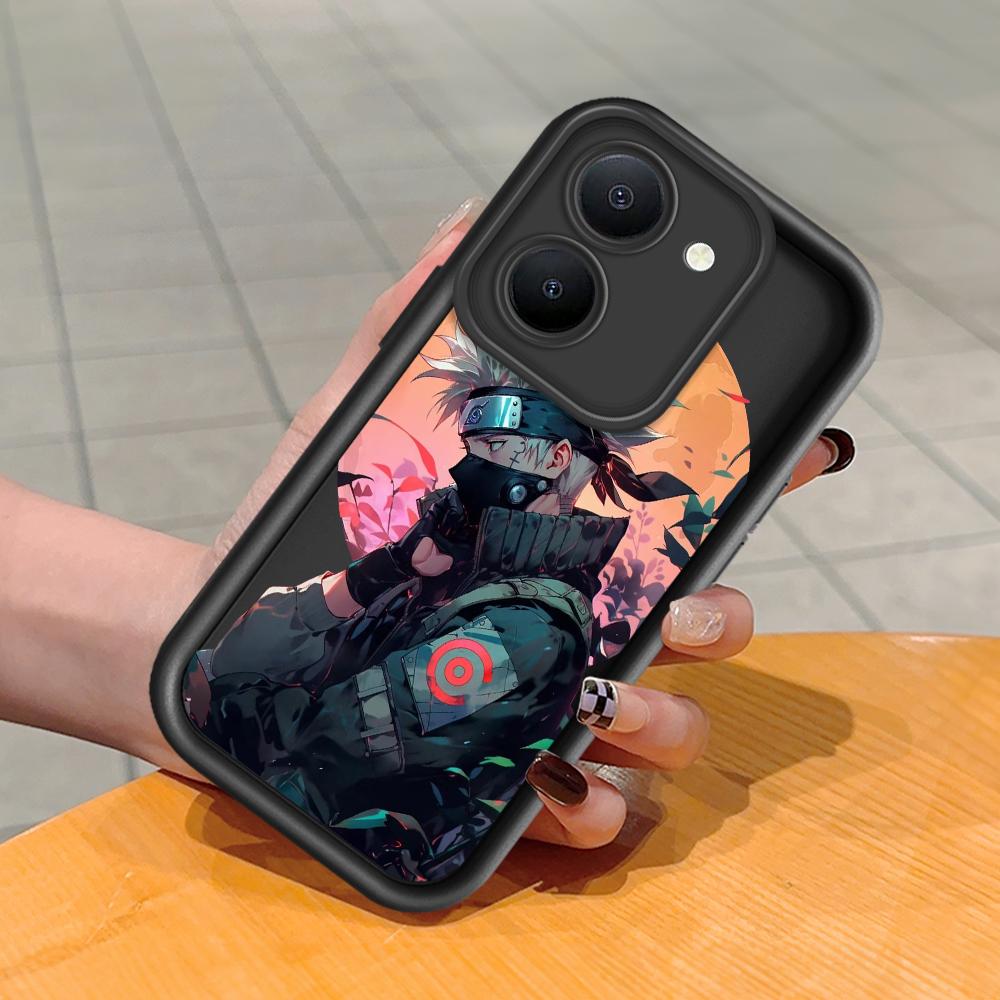 Soft Silicone Square Ladder Printing Pattern Phone Casing Full Cover Camera Shockproof Protection Rubber Case for Vivo