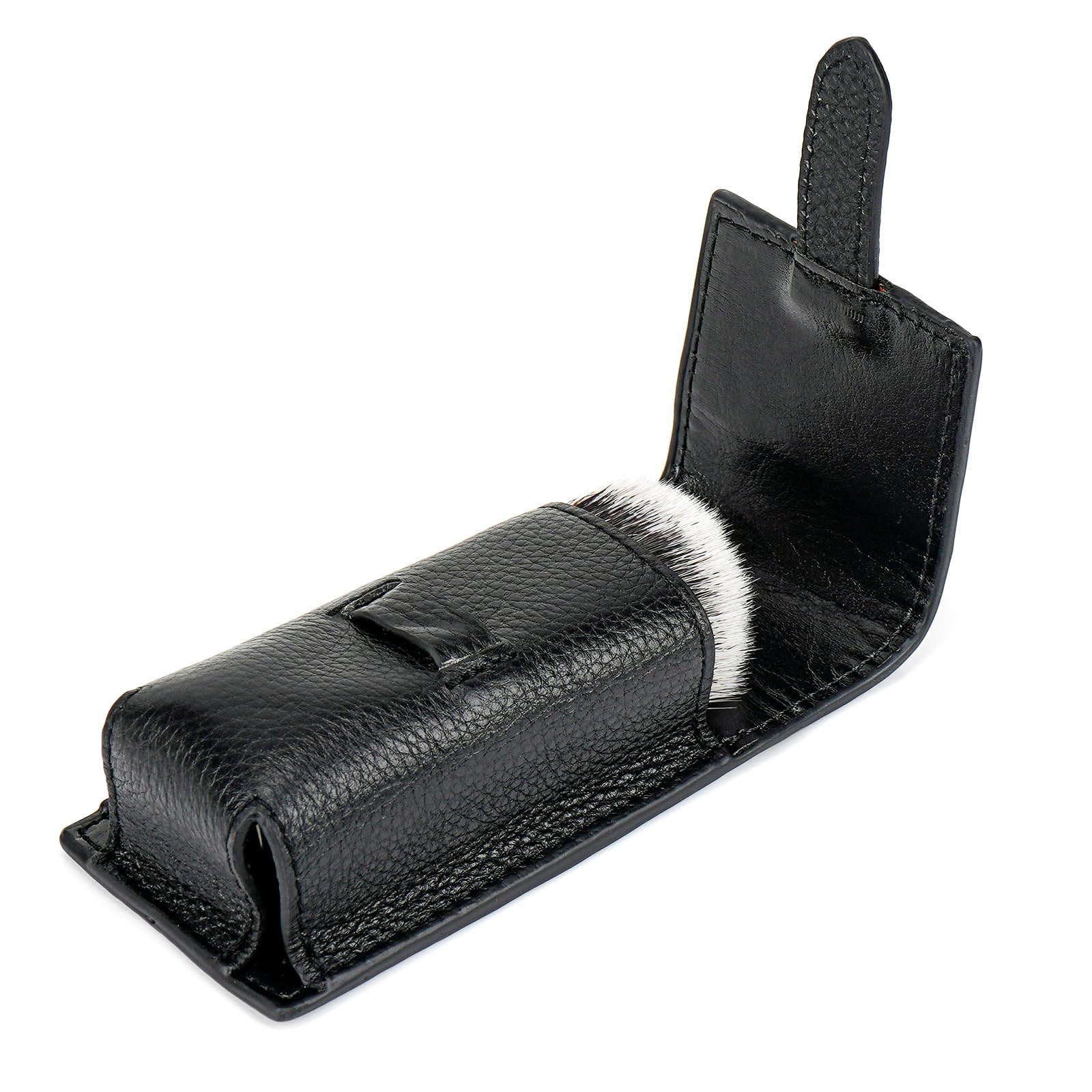 

Linkidea Travel Shaving Brush Storage Portable Shaver Brush Organizer Shaving Brush Travel Holder for Standard Shaving Brushes Case, Bag, (Black)