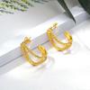 Light Luxury Geometric Circle Earrings – Simple, Fashionable & Versatile for Daily Wear
