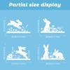 White Jumping Bunny Easter Window Clings Static Cling for Home Party Scene Decoration Removable Reusable