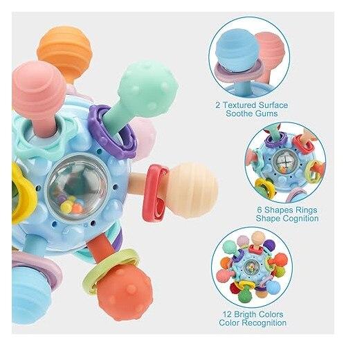 Baby Toys 0-6 Months Interactive Visual Cognitive Stimulation BPA-Free Blue Adorable Design