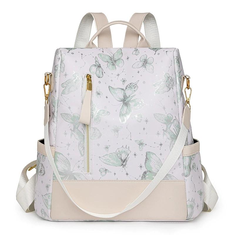 

Women Butterfly Pattern Backpack, Lightweight Casual School Bag, Trendy Versatile Daypack for Travel Daily Outdoor Use зелений