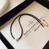 Elegant Freshwater Pearl & Black Crystal Beaded Necklace - Chic Luxury Design with Cool Style Collarbone Chain