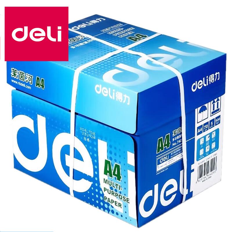 Deli Rhine A4 Printer Paper (70g, 2500 Sheets)