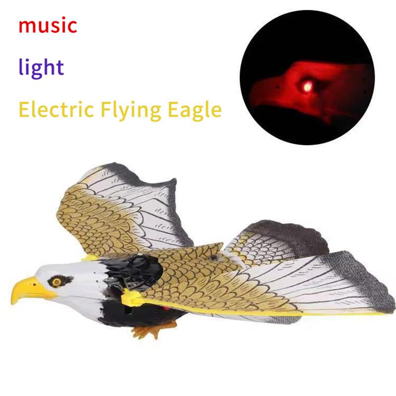 Jouet Aigle Volant Électrique Avec Ailes Battantes Lumière Lumineuse Et Musique Vive Pour Cadeaux d'Anniversaire d'Enfants Jouet d'Intérieur Extérieur