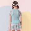 1Set Children's Swimming Suit - Girls' Sporty Skirt-style Swimming Suit for Training and Swimming