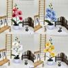 Faux Flower Phalaenopsis Bonsai Desk Decor For Home Office Decoration Wedding