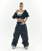 AAKAM Knee Pin-Tuck Camo Zippered Cargo Pants (Black)