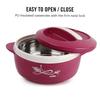 Insulated Hot Pot For Chapati And Food Storage With Inner Steel Build  Matte Pink Casserole With Lid For Kitchen Serving Elegance