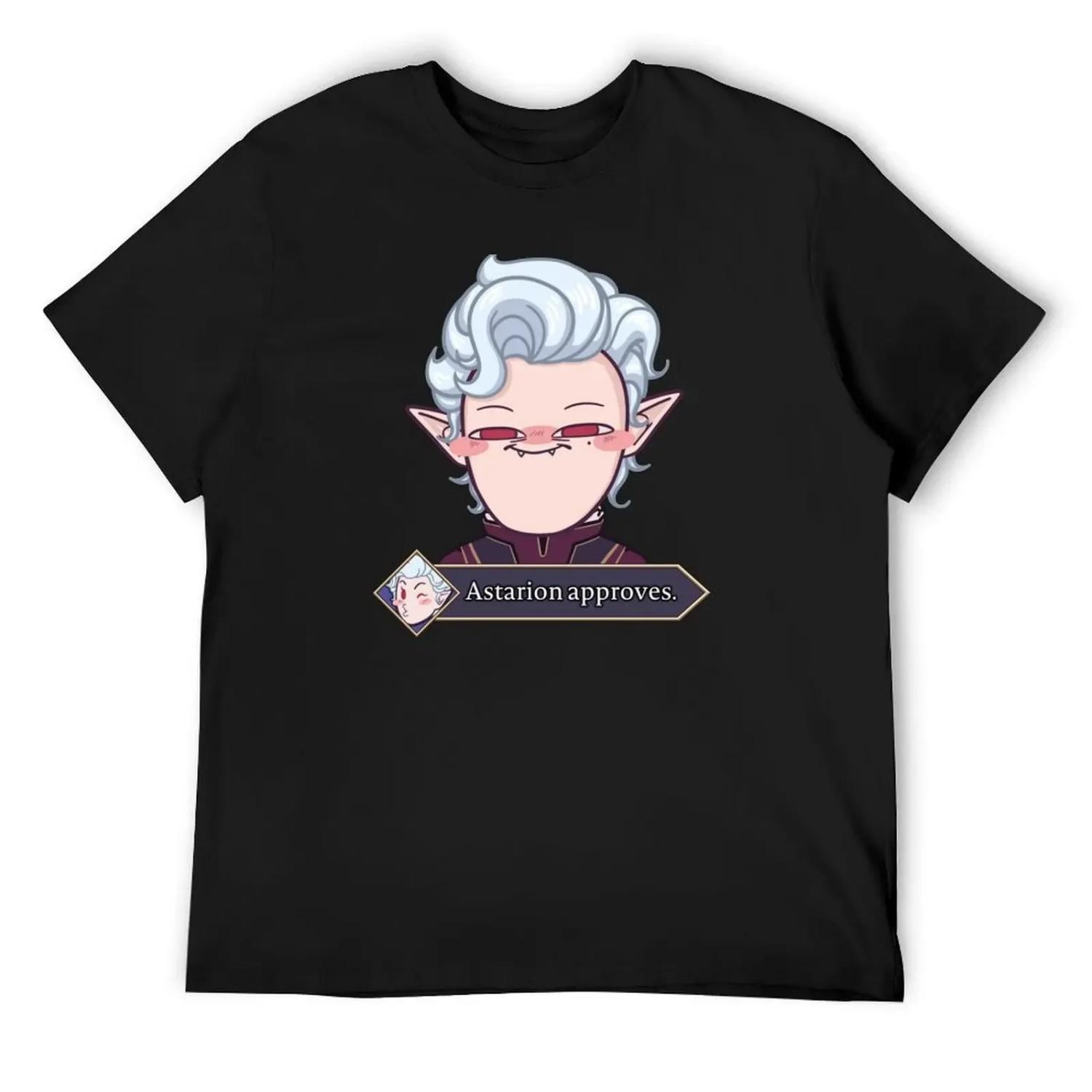 Astarion Approves T-Shirt funny gifts graphic t shirt vintage T-shirts man Men s cotton t-shirt S