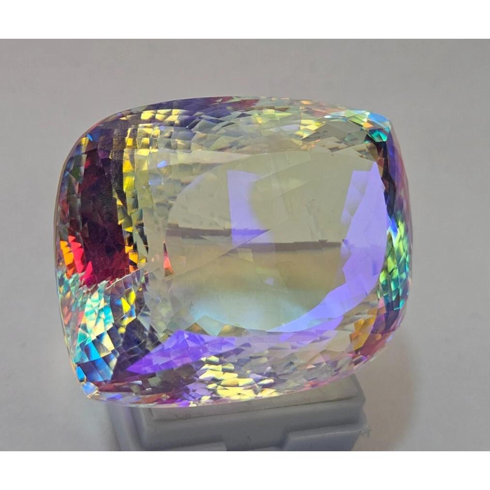 Stunning Mystic Topaz Fancy Rainbow Color Natural 255+ Ct Certified Gemstone