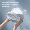 Remote-controlled USB Desktop Air Cooler with Timer and Night Light Functions Foldable 120° Automatic Rotation 3-Speed Fan