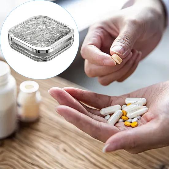 Nešiojama vaistų dėžutė, tablečių dėklas su keliais skyreliais, didelės talpos, skaidraus dizaino, nešiojamas mini sandarus vaistų dėklas