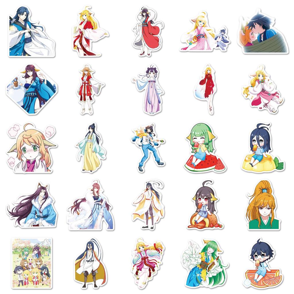 Fox Spirit Matchmaker Stickers (50 Sheets) - Bai Yuechu Chinese Animation Waterproofs for Suitcase/Planner Décor