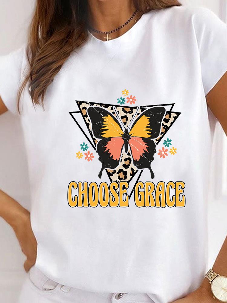 Women Clothes Bee Love Style Letter Clothing Print T Shirt Short Sleeve Summer Top Tee Basic Fashion Graphic T-shirt