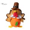 Stuffed Fabric Turkey Thanksgiving Plush Doll, Animal Figurine, Autumn Fall Fireplace Accents Harvest Tabletop Decoration for Home Desktop Tired Tray