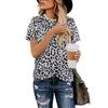 Summer Cute Leopard T-Shirts 3D Print Women O-Neck Short Sleeve T Shirt Streetwear Harajuku Tees Basic Tops Female Clothing