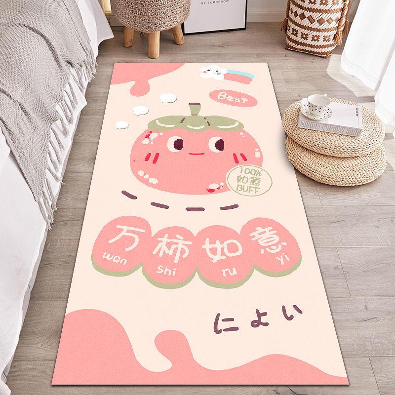 Roztomilý kreslený koberec dívka obývací pokoj koberec růžový koberec protiskluzová podlahová rohož obývací pokoj ložnice