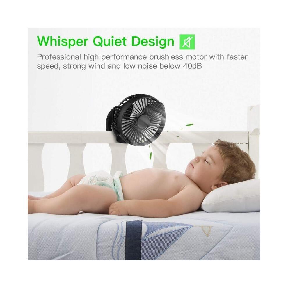 Clip On Stroller Fan USB Mini Personal Desk Fan Rotation Cooling Fan