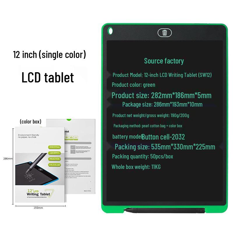 LCD Writing Tablet - 12"/10"/8.5"/4.4" Handwriting & Drawing Board for Kids