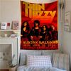 Rock Band Tthin Lizzys Movie Anime Tapestry Hippie Flower Wall Carpets Dorm Decor Cheap Hippie Wall Hanging