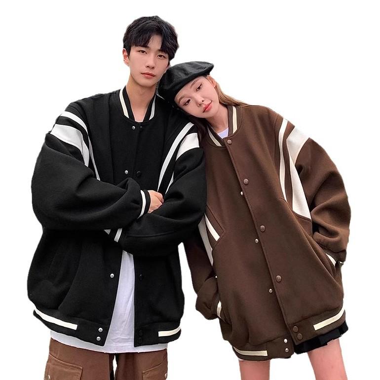 Men's and Women's Trendy Retro Baseball Jacket - Korean Style Loose Fit