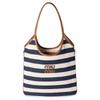 MIU MIU Ivy Gestreifte Color-Blocked Tragetasche Damen Tragetaschen Blau Weiß 5BG231_2IBB_F067K_V_MLF