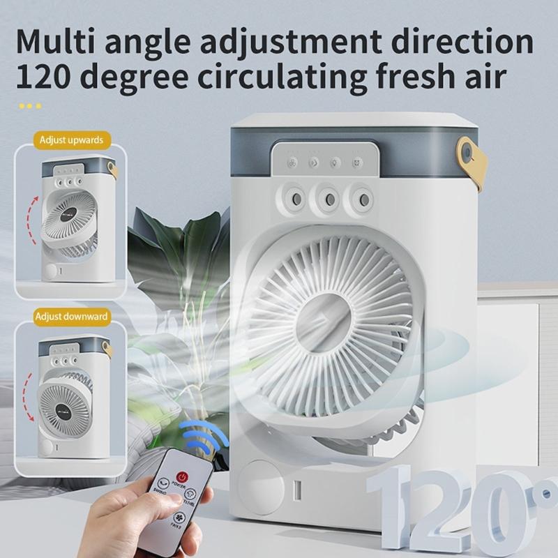 Rechargeable Air Conditioning Portable Desktop Cooling Fan with 3 Speed Suitable for Office and Bedroom Dormitory