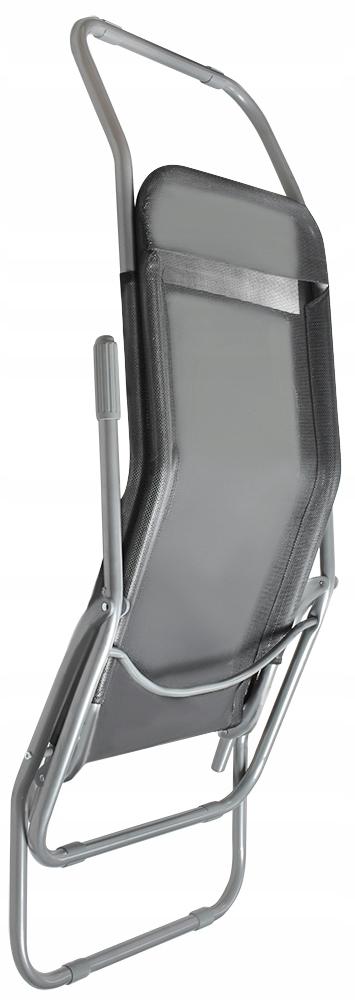 Garden Deckchair With Armrests - Adjustable, Anthracite