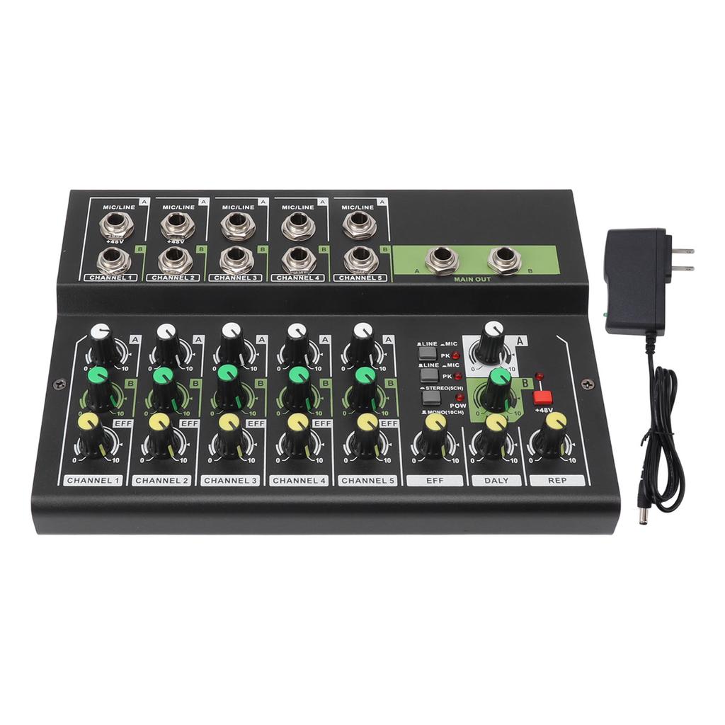 MIX5210FX 10 Channel Effects Mixer Sound Console Compact Sound Studio Mixer Sound Board Portable