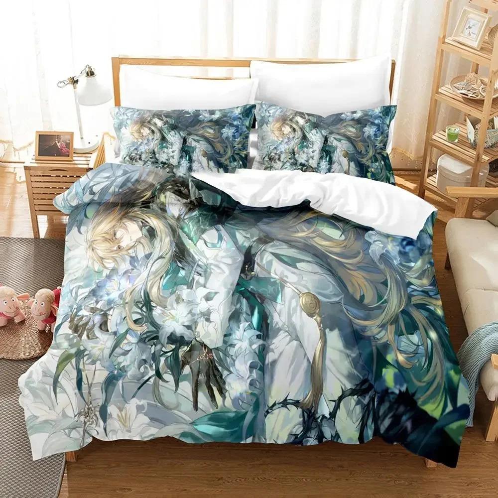 Anime Honkai Star Rail Bedding Set Duvet Cover Bed Set Quilt Cover Pillowcase Comforter King Queen Size Boys Adult Bedding Set