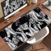 Schwarz-Weiß-Mauspad XXL HD Anime-Mädchen Schreibtischunterlage Erweiterte Gaming-PC-Tastaturmatten Große Gamer-Collage Horror-Anime-Mauspad