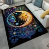 Sun and Moon Crystal Velvet Area Rug  Polyester Soft Non-Slip Floor Mat for Living Room Bedroom Kitchen Bathroom - Wrin