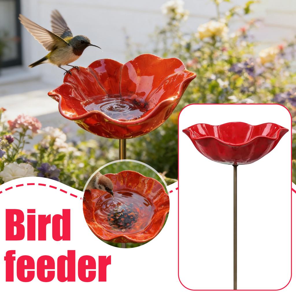 Handmade Metal Garden Stakes, Bee Watering Stations, Garden Bee Baths, Metal Bee Water Feeders With Floral Patterns