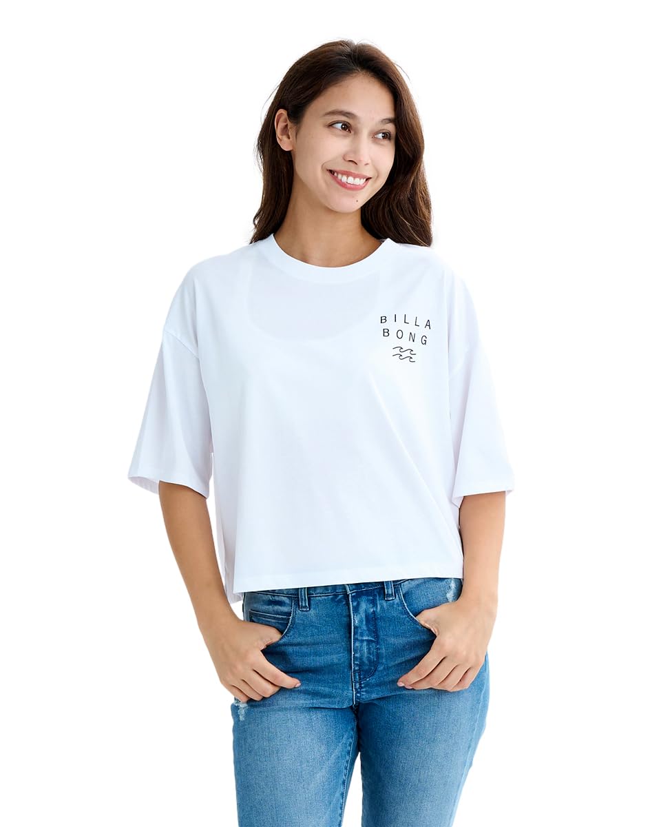 

Billabong Clean Logo Wide Loose Cropped Tee белый