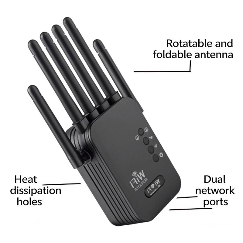 Dual Network Interface Wifi 6 Repeater Signal Amplifier Router 300Mbps Signal Booster Cellular Communication Amplifier