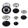 Metal Stove Burner and Knob Set Cooktop Burner Heads and Control Knobs Ranges Burner Caps Metal Texture for Stove