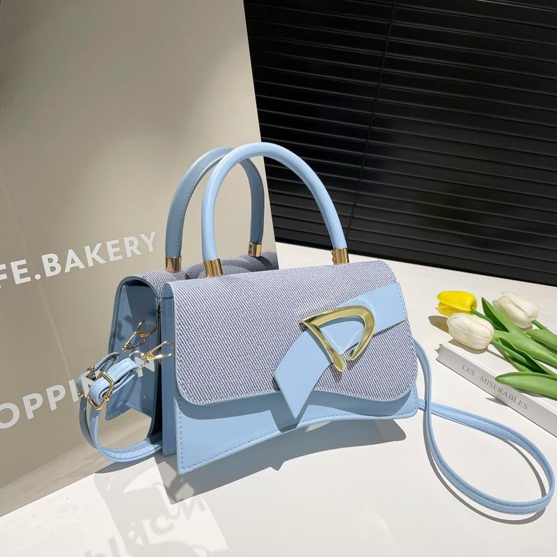 Fashion Light Luxury New Popular Retro Casual Solid Color Portable Shoulder Crossbody Small Square Bag
