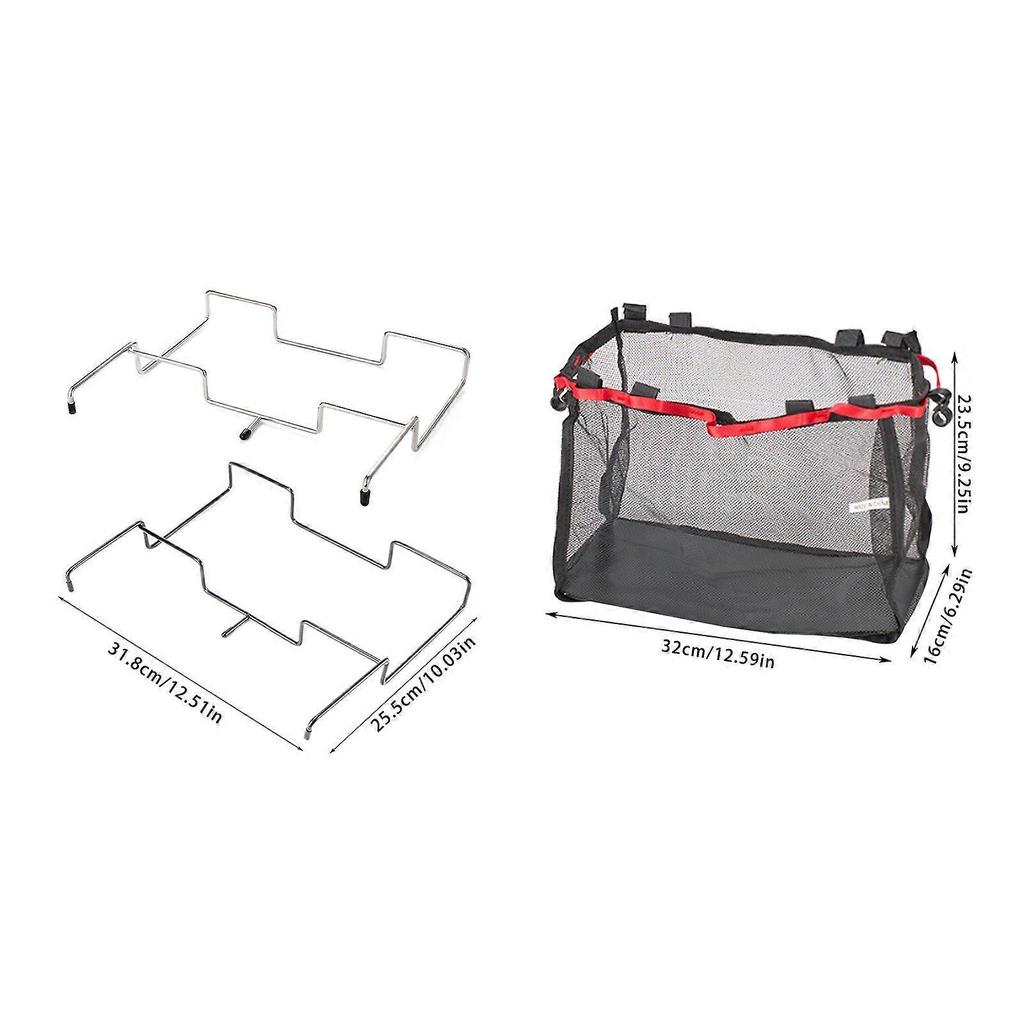 Hanging Trash Bag Holder Trash Bag Hanging Rack, Fixed Linkage Garbage Bag Table Mount Rubbishes Bag Hanger for Kitchen  Silver