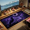 Purple Crystal Raven Gothic Moon Magic Rune XXL Mousepad Dark Witchcraft Deskmat Rubber Overlock Keyboard Gaming Desktop Mat